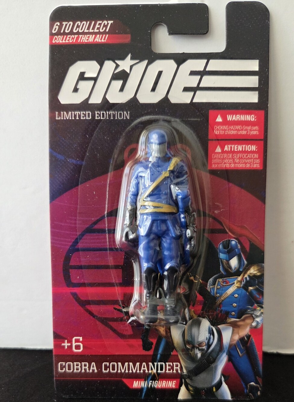GI Joe Cobra Commander Figurine 2.5" Limited Edition Hasbro Action Figure Toy